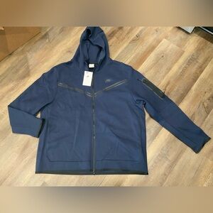 New Nike Sportswear Tech Fleece Hoodie Sweater Jacket CU4489 410 Mens Size 2XL